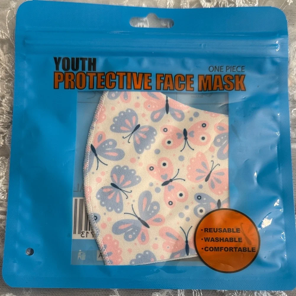 Onepiece Kids Butterfly Face Mask - Pink and Blue